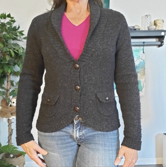 DRESSBARN Mohair Wool Blend Librarian Normcore Cardigan S - Picture 6 of 11